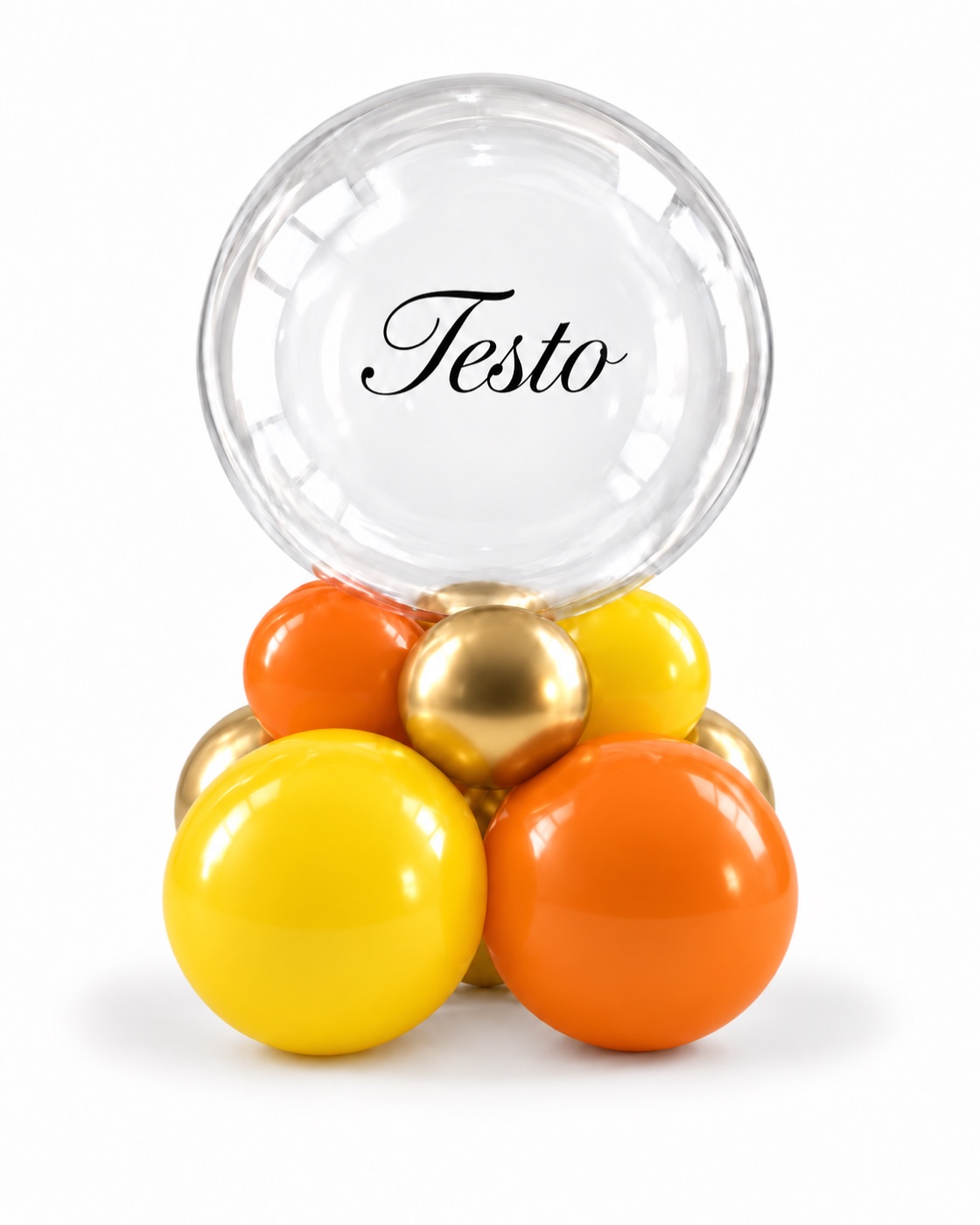 Composizione Bubble Giallo, Arancio & Oro