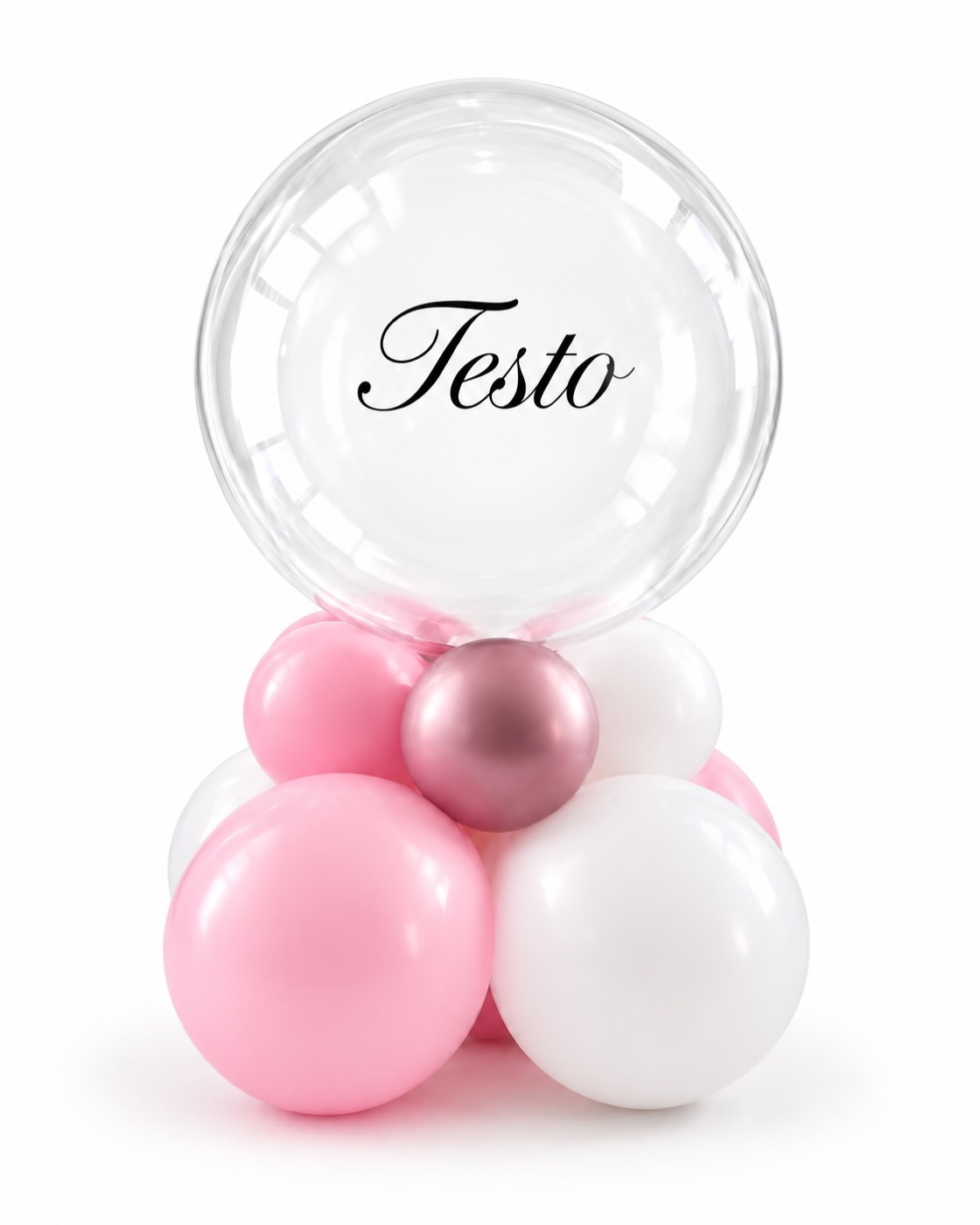 Composizione Bubble Rosa Cipria & Bianco Perlato